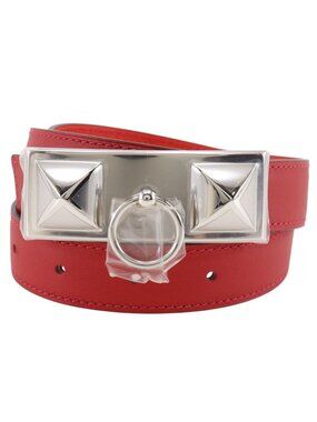 Hermes Rival Reversible Swift Veau Metal Red Belt
